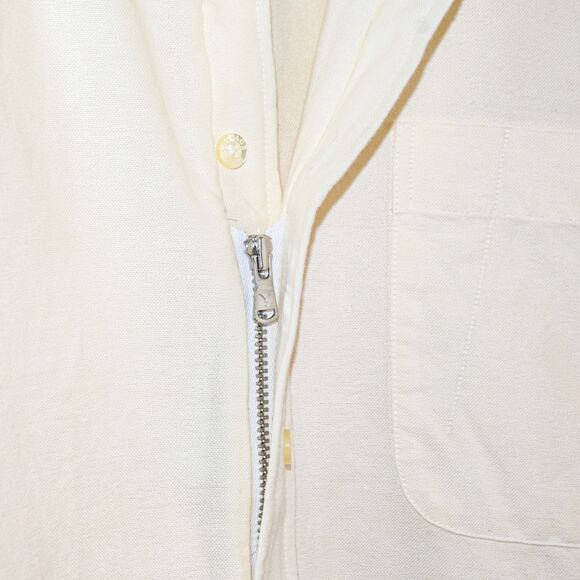 Teddy Stratford NYC Men's Button zip Button Down Shirt In Yellow size 1 - Picture 5 of 9